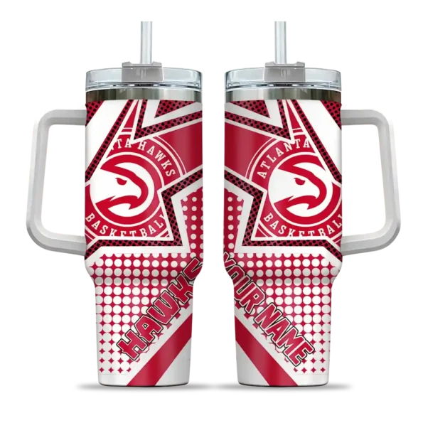 custom atlanta hawks arrow burst red curved tumbler best selling 1.webp