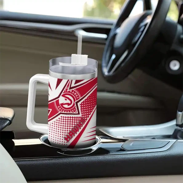custom atlanta hawks arrow burst red curved tumbler trendy 1.webp