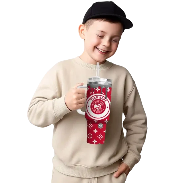 custom atlanta hawks bullseye drips red curved tumbler latest model 1.webp