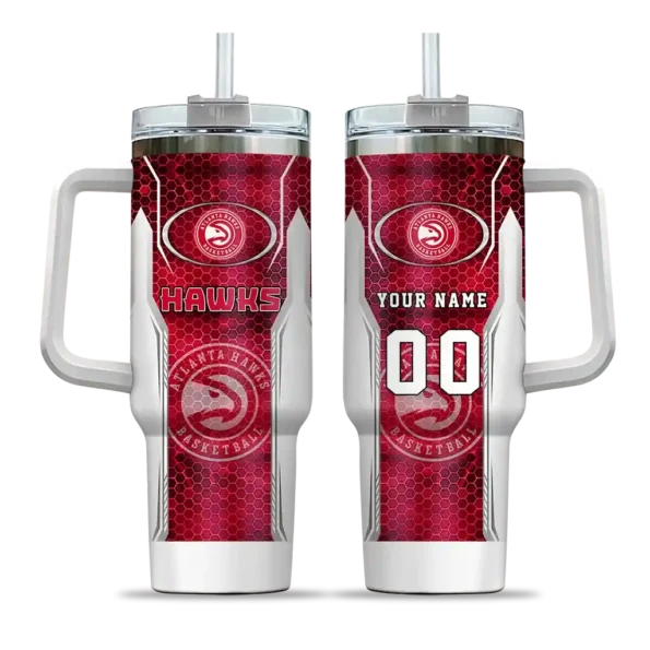 custom atlanta hawks hexagon armor red curved tumbler best selling 1.webp
