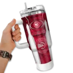 custom atlanta hawks hexagon armor red curved tumbler best selling 1.webp