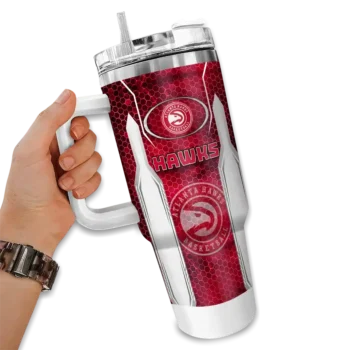 custom atlanta hawks hexagon armor red curved tumbler fashion forward 1.webp