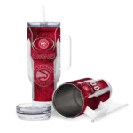 custom atlanta hawks hexagon armor red curved tumbler best selling 1.webp