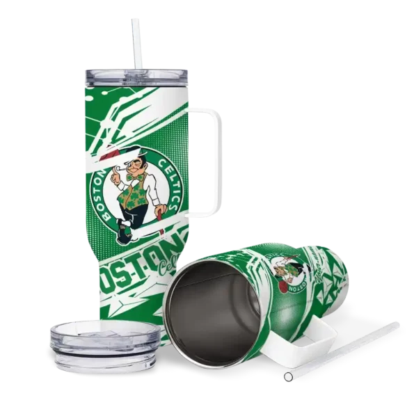 custom boston celtics abstract paths green curved tumbler high quality 1.webp