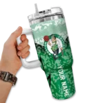 custom boston celtics chevron stripe green curved tumbler best selling 1.webp