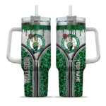 custom boston celtics leopard zipper green curved tumbler best selling 1.webp
