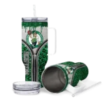 custom boston celtics leopard zipper green curved tumbler best selling 1.webp