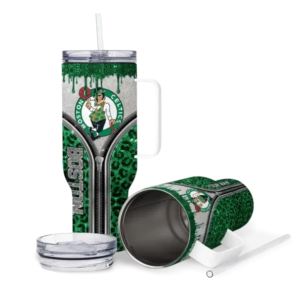 custom boston celtics leopard zipper green curved tumbler high quality 1.webp