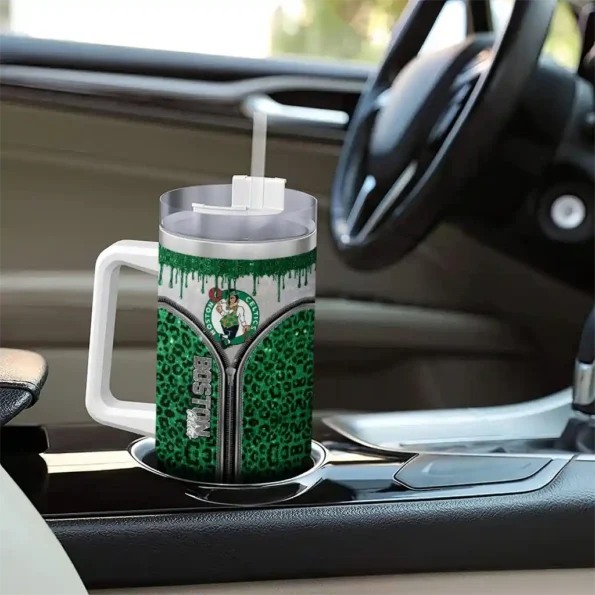custom boston celtics leopard zipper green curved tumbler trendy 1.webp