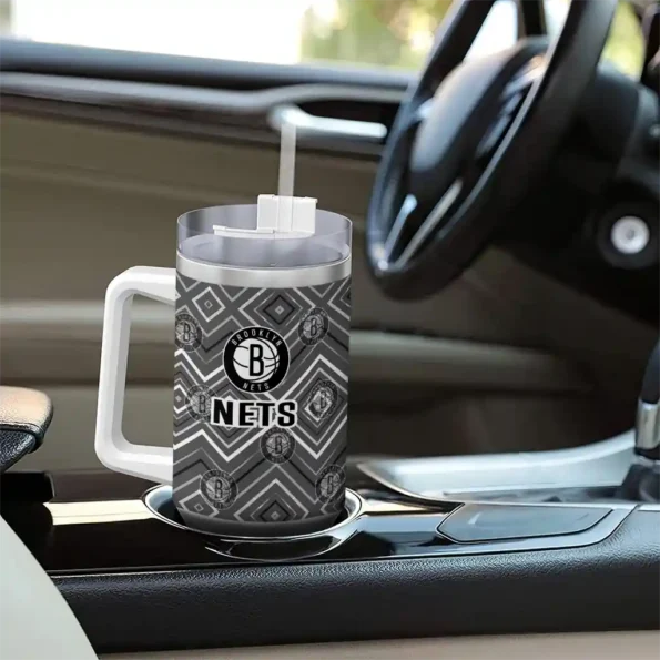 custom brooklyn nets bold diamonds black curved tumbler trendy 1.webp