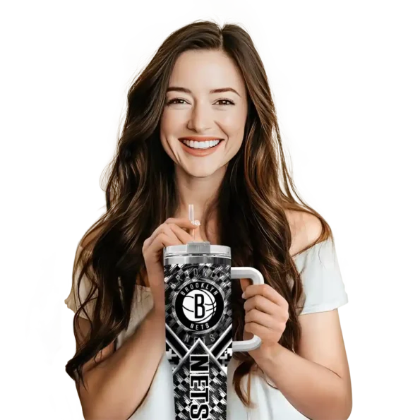custom brooklyn nets chevron angle black curved tumbler premium grade 1.webp