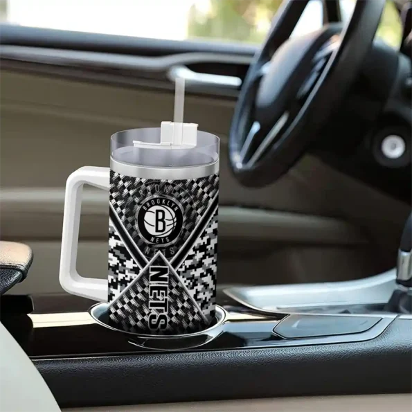 custom brooklyn nets chevron angle black curved tumbler trendy 1.webp