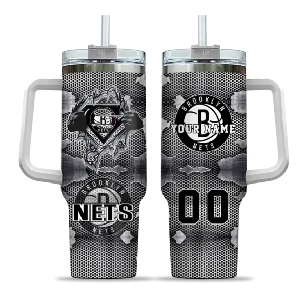 custom brooklyn nets superman shield black gray curved tumbler best selling 1.webp