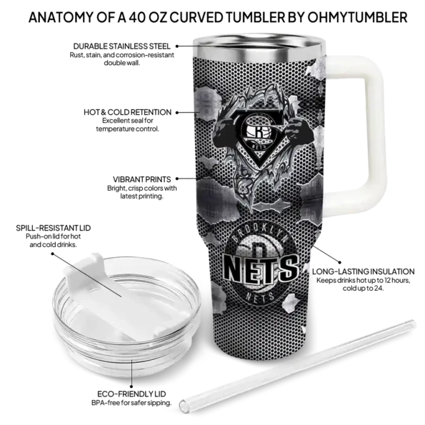 custom brooklyn nets superman shield black gray curved tumbler new arrival 1.webp