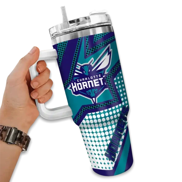 custom charlotte hornets arrow burst teal curved tumbler fashion forward 1.webp