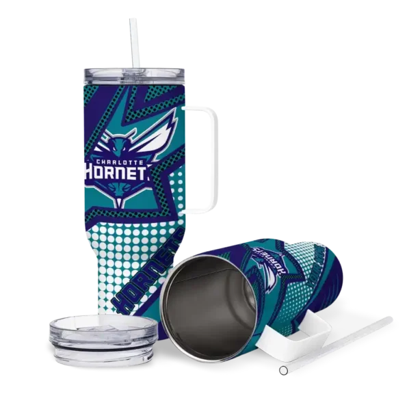 custom charlotte hornets arrow burst teal curved tumbler high quality 1.webp