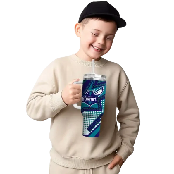 custom charlotte hornets arrow burst teal curved tumbler latest model 1.webp