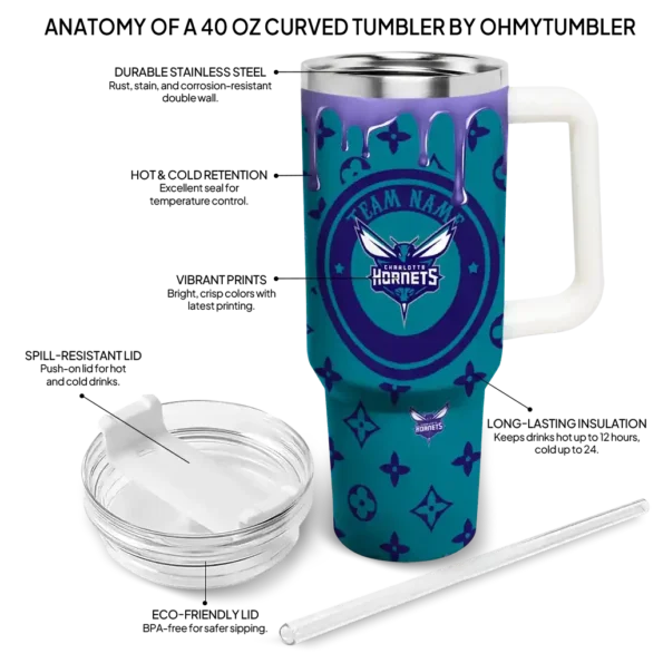 custom charlotte hornets bullseye drips teal curved tumbler new arrival 1.webp