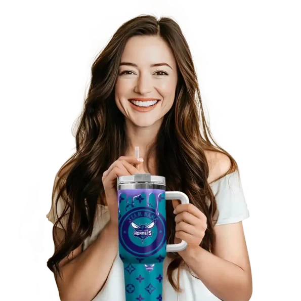 custom charlotte hornets bullseye drips teal curved tumbler premium grade 1.webp
