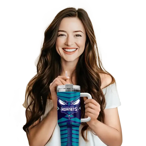 custom charlotte hornets chevron layers teal curved tumbler premium grade 1.webp