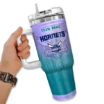custom charlotte hornets gradient dots teal curved tumbler best selling 1.webp