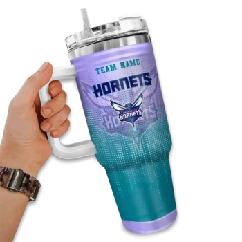 custom charlotte hornets gradient dots teal curved tumbler fashion forward 1.webp