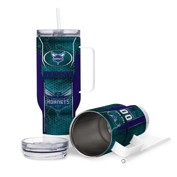 custom charlotte hornets hexagon armor teal curved tumbler high quality 1.webp