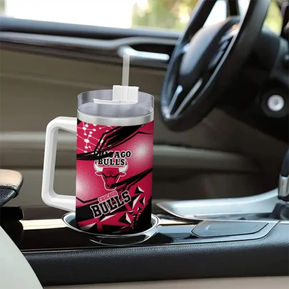 custom chicago bulls abstract paths red curved tumbler trendy 1.webp