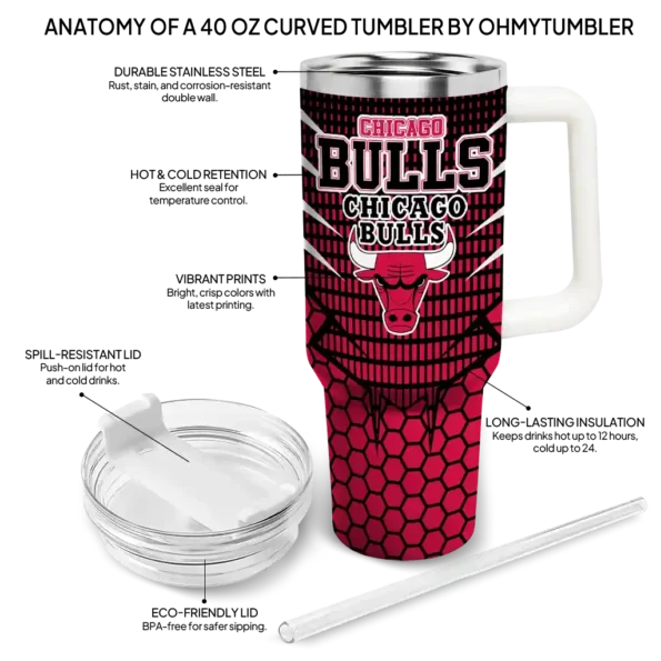 custom chicago bulls hex texture red curved tumbler new arrival 1.webp