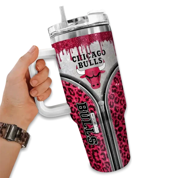 custom chicago bulls leopard zipper red curved tumbler fashion forward 1.webp