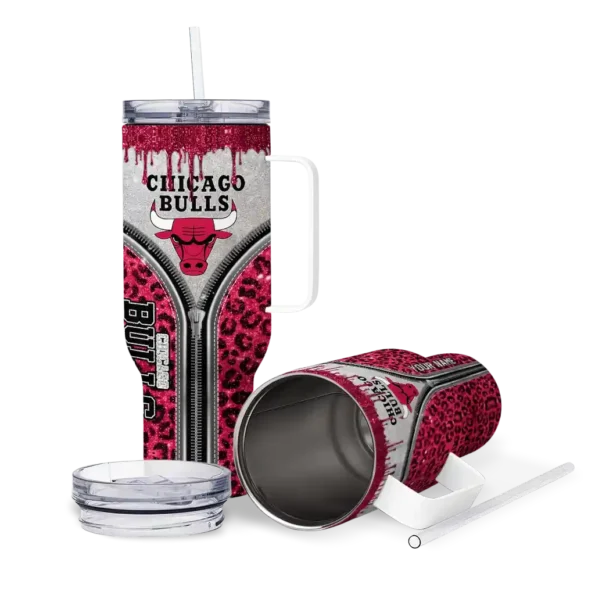custom chicago bulls leopard zipper red curved tumbler high quality 1.webp