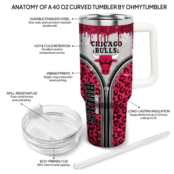 custom chicago bulls leopard zipper red curved tumbler new arrival 1.webp