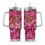 custom cleveland cavaliers bold diamonds wine curved tumbler best selling 1.webp
