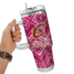 custom cleveland cavaliers bold diamonds wine curved tumbler best selling 1.webp