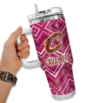 custom cleveland cavaliers bold diamonds wine curved tumbler fashion forward 1.webp