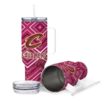 custom cleveland cavaliers bold diamonds wine curved tumbler best selling 1.webp