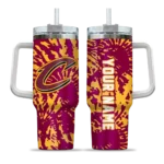 custom cleveland cavaliers burst swirl wine curved tumbler best selling 1.webp