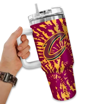 custom cleveland cavaliers burst swirl wine curved tumbler fashion forward 1.webp