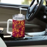 custom cleveland cavaliers burst swirl wine curved tumbler best selling 1.webp