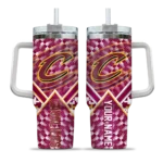 custom cleveland cavaliers chevron angle wine curved tumbler best selling 1.webp