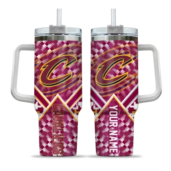 custom cleveland cavaliers chevron angle wine curved tumbler best selling 1.webp