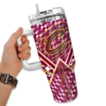 custom cleveland cavaliers chevron angle wine curved tumbler best selling 1.webp