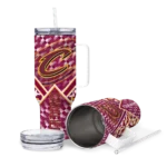 custom cleveland cavaliers chevron angle wine curved tumbler best selling 1.webp