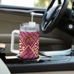 custom cleveland cavaliers chevron angle wine curved tumbler best selling 1.webp
