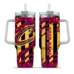 custom cleveland cavaliers claw cut wine black curved tumbler best selling 1.webp