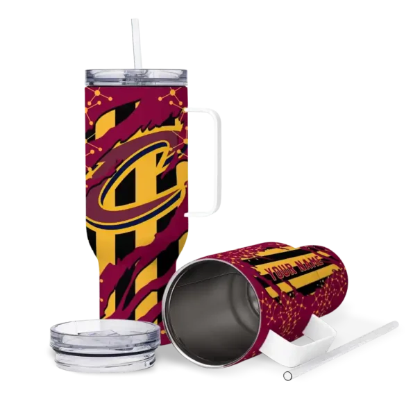custom cleveland cavaliers claw cut wine black curved tumbler high quality 1.webp