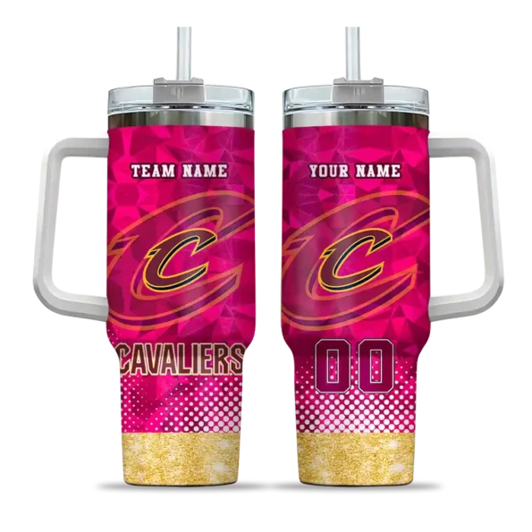 custom cleveland cavaliers geometric prism wine curved tumbler best selling 1.webp