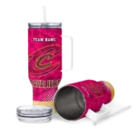 custom cleveland cavaliers geometric prism wine curved tumbler best selling 1.webp