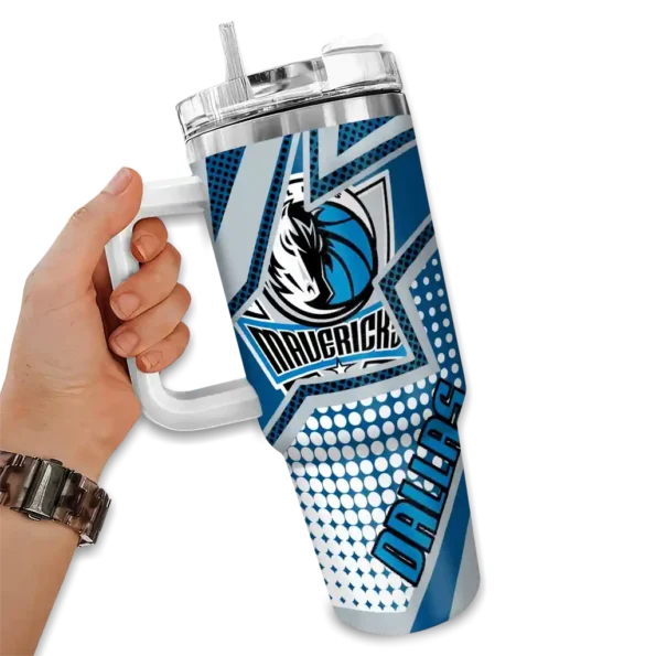 custom dallas mavericks arrow burst blue curved tumbler fashion forward 1.webp