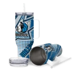 custom dallas mavericks arrow burst blue curved tumbler best selling 1.webp